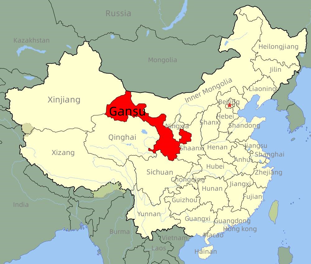 Gansu Map