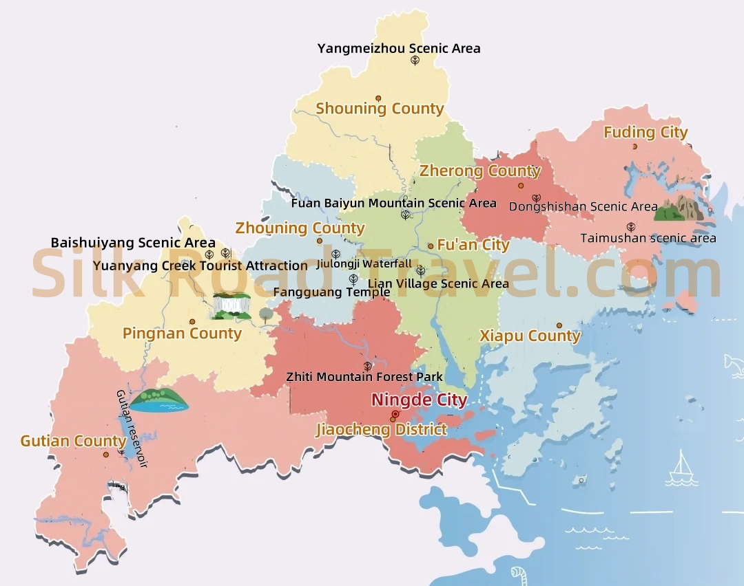 Ningde Tourism Map